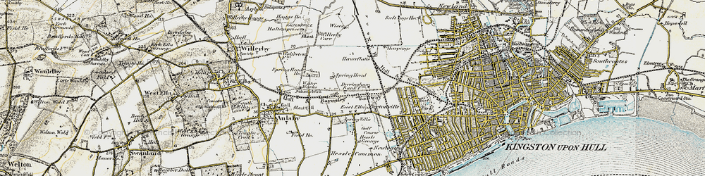 Old map of East Ella in 1903-1908