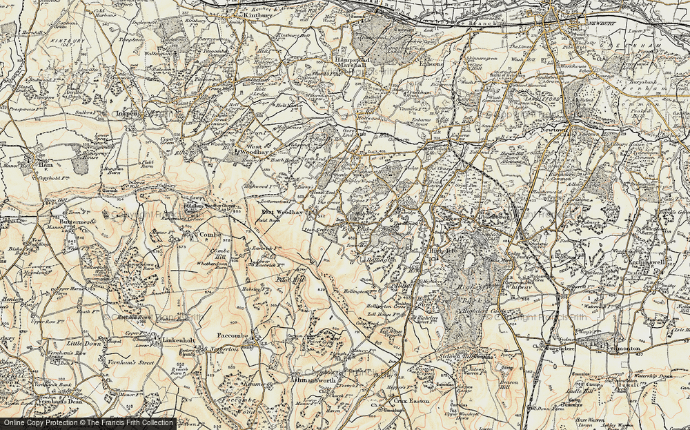Old Map of Historic Map covering Barn Croft in 1897-1900