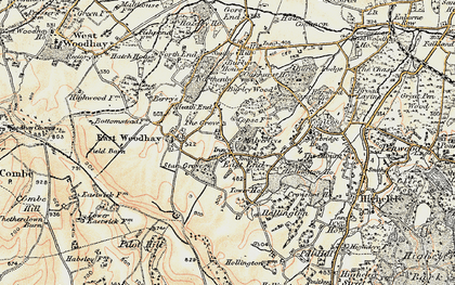 Old map of Barn Croft in 1897-1900