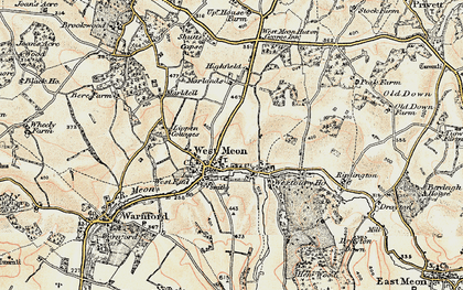 Old map of East End in 1897-1900