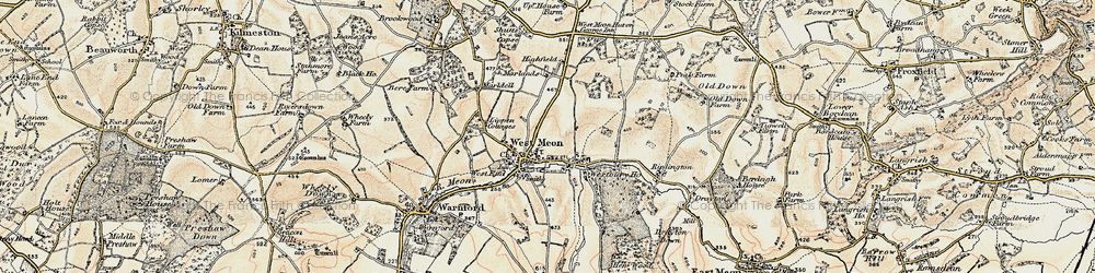 Old map of East End in 1897-1900