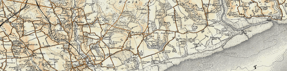 Old map of Bergerie in 1897-1909