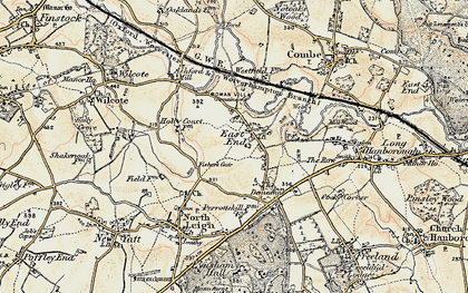 Old map of East End in 1898-1899