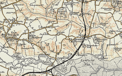 Old map of East End in 1898-1901