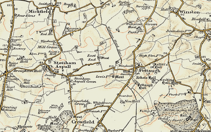 Old map of East End in 1898-1901
