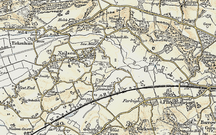 Old map of East End in 1899