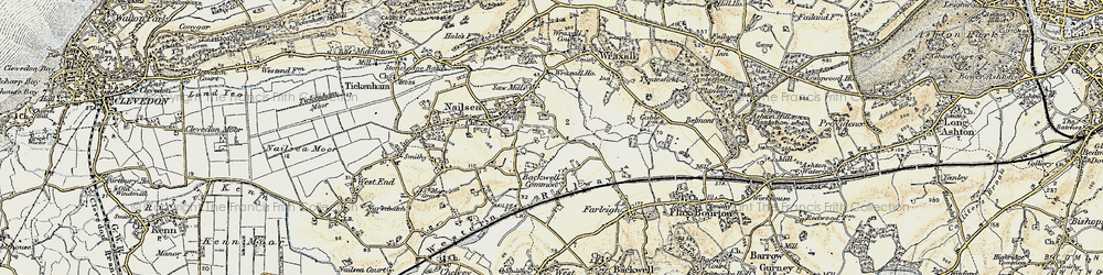 Old map of East End in 1899