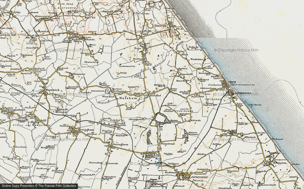 Old Map of East End, 1903-1908 in 1903-1908