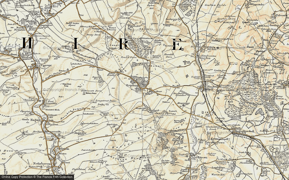Old Map of Historic Map covering Barrow Plantn in 1897-1899