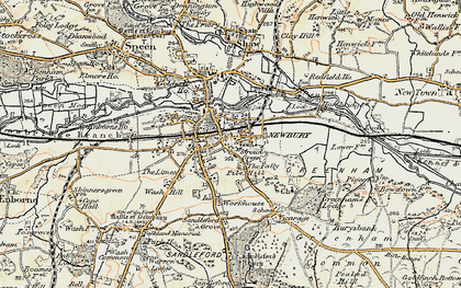 Old map of East Fields in 1897-1900
