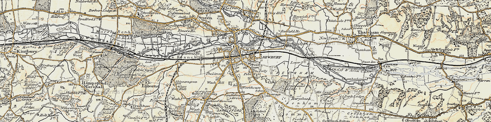 Old map of East Fields in 1897-1900