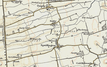 Old map of East Firsby in 1902-1903