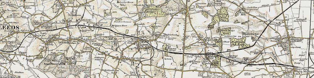 Old map of East Garforth in 1903