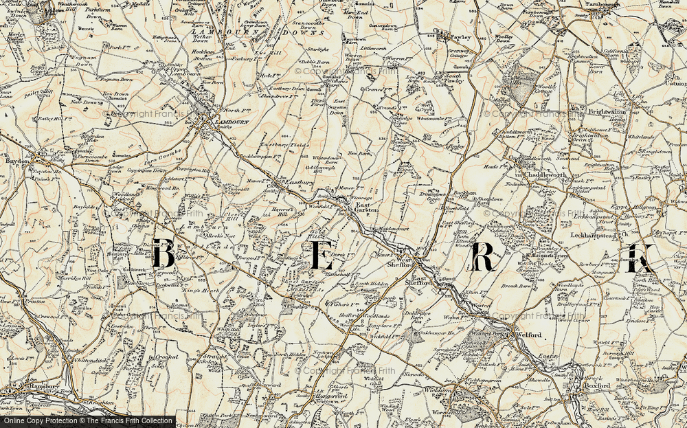 Old Map of East Garston, 1897-1900 in 1897-1900