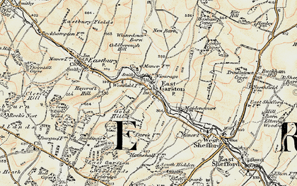 Old map of East Garston in 1897-1900