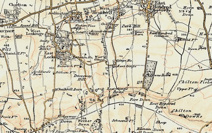Old map of Yew Down in 1897-1899
