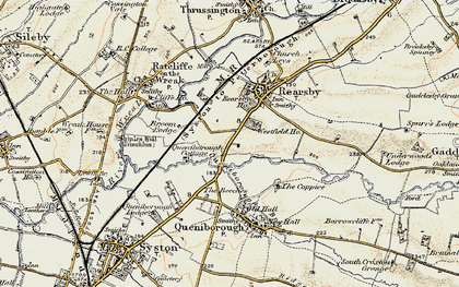 Old map of East Goscote in 1902-1903