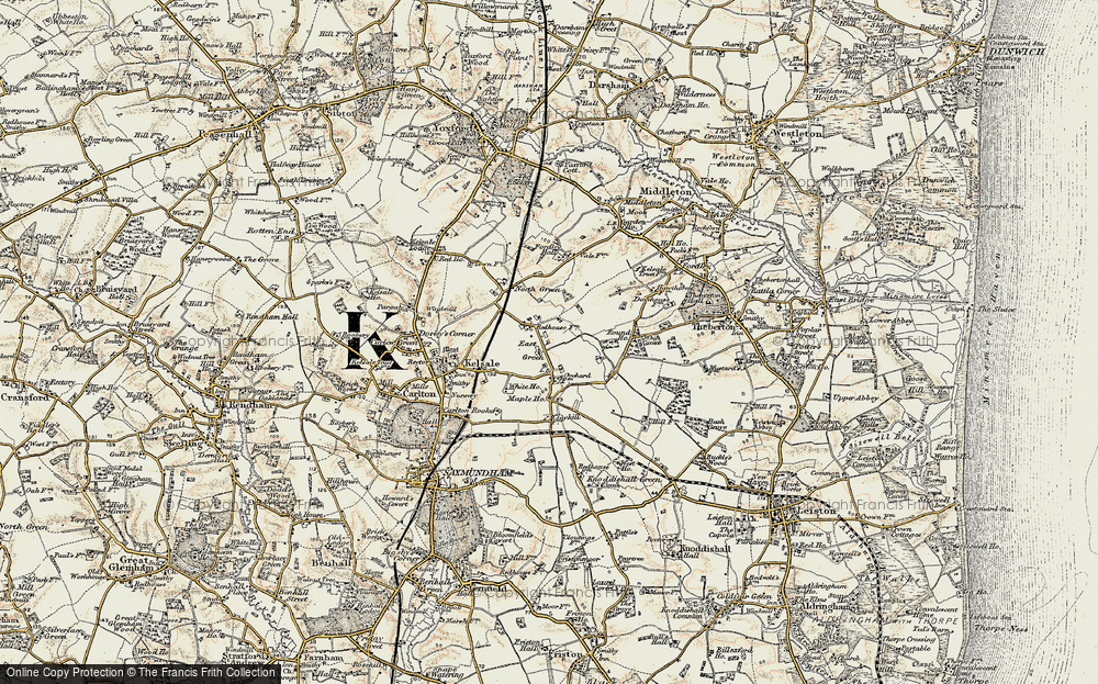 Old Map of East Green, 1898-1901 in 1898-1901