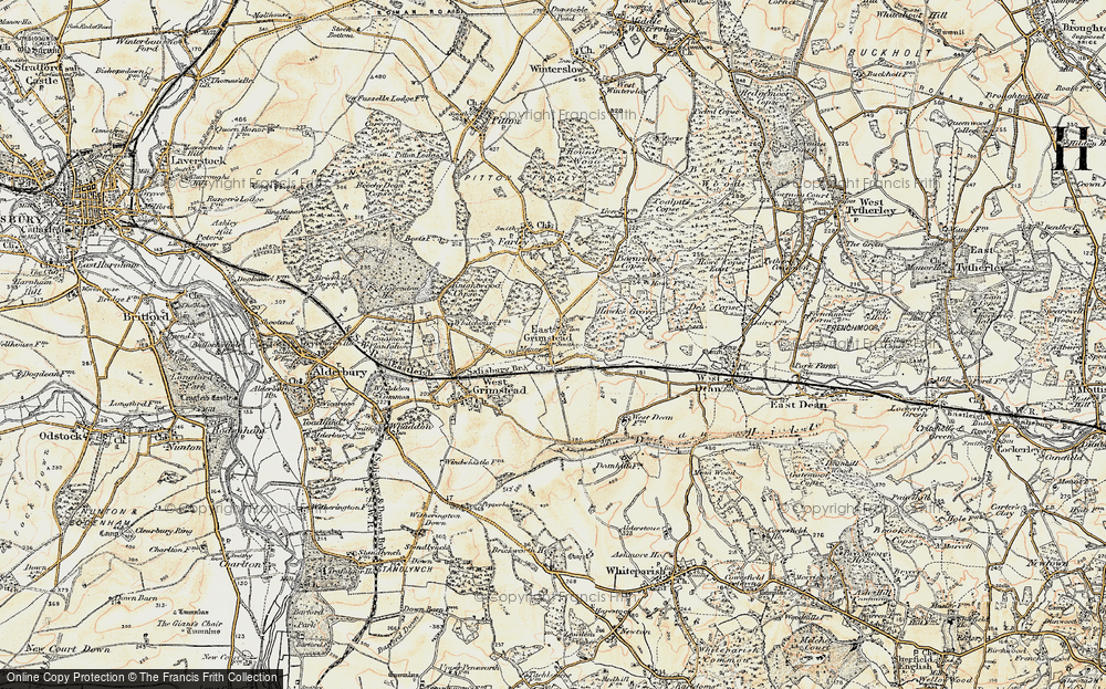 Old Map of East Grimstead, 1897-1898 in 1897-1898