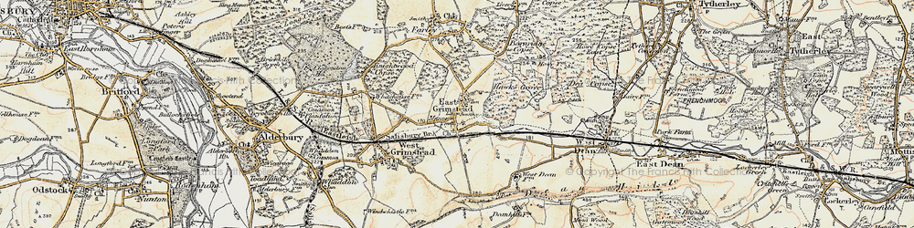 Old map of East Grimstead in 1897-1898