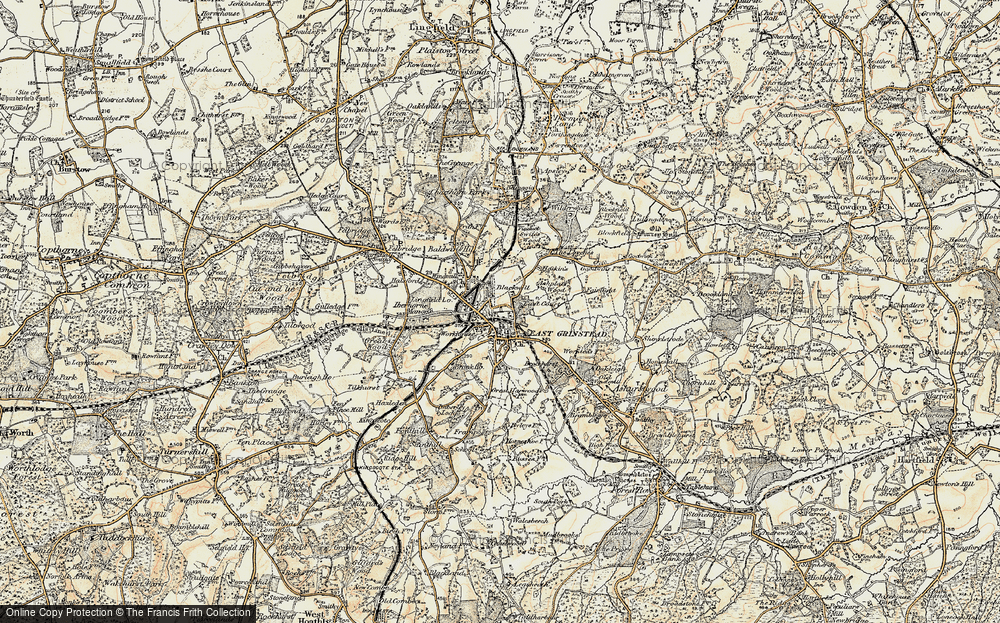 Old Map of East Grinstead, 1898-1902 in 1898-1902