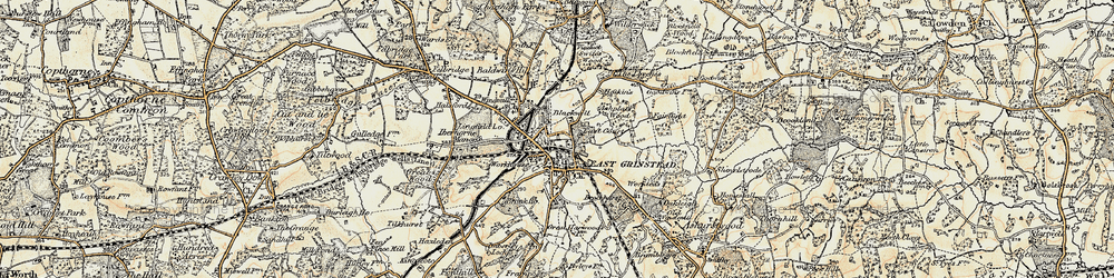 Old map of East Grinstead in 1898-1902