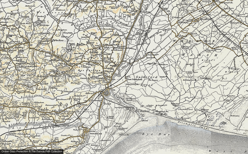 Old Map of East Guldeford, 1898 in 1898