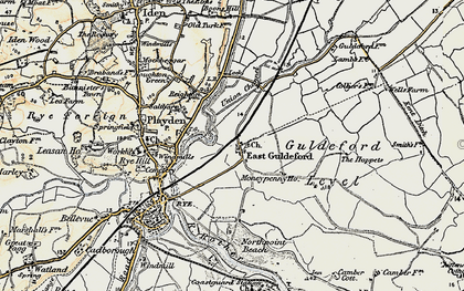 Old map of East Guldeford in 1898