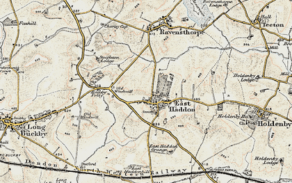 Old map of East Haddon in 1901