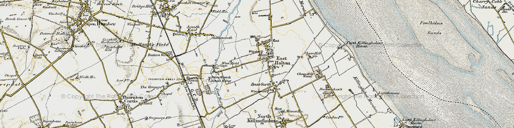 Old map of East Halton in 1903-1908