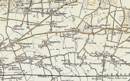 Old map of East Hampnett in 1897-1899