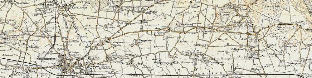 Old map of East Hampnett in 1897-1899