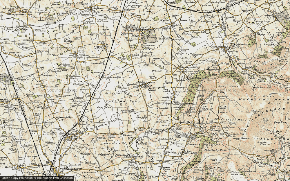 Old Map of East Harlsey, 1903-1904 in 1903-1904