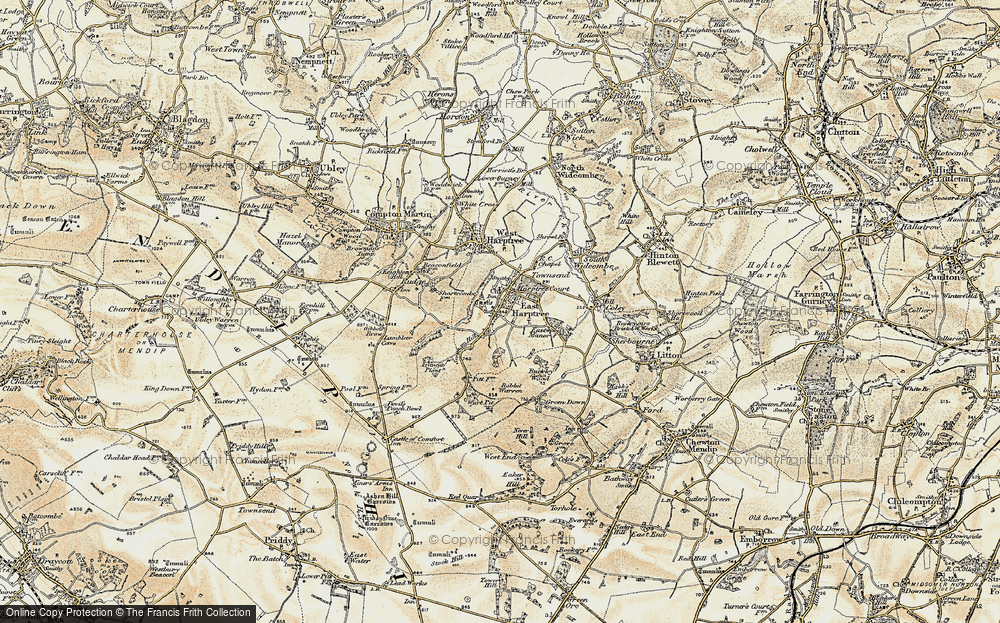 Old Map of East Harptree, 1899 in 1899