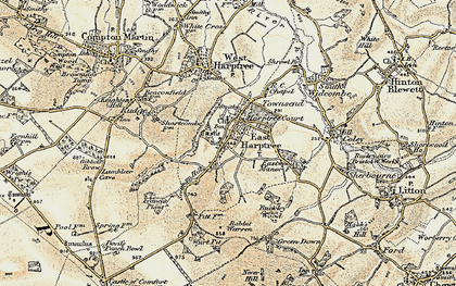 Old map of East Harptree in 1899