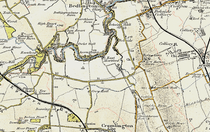Old map of East Hartford in 1901-1903