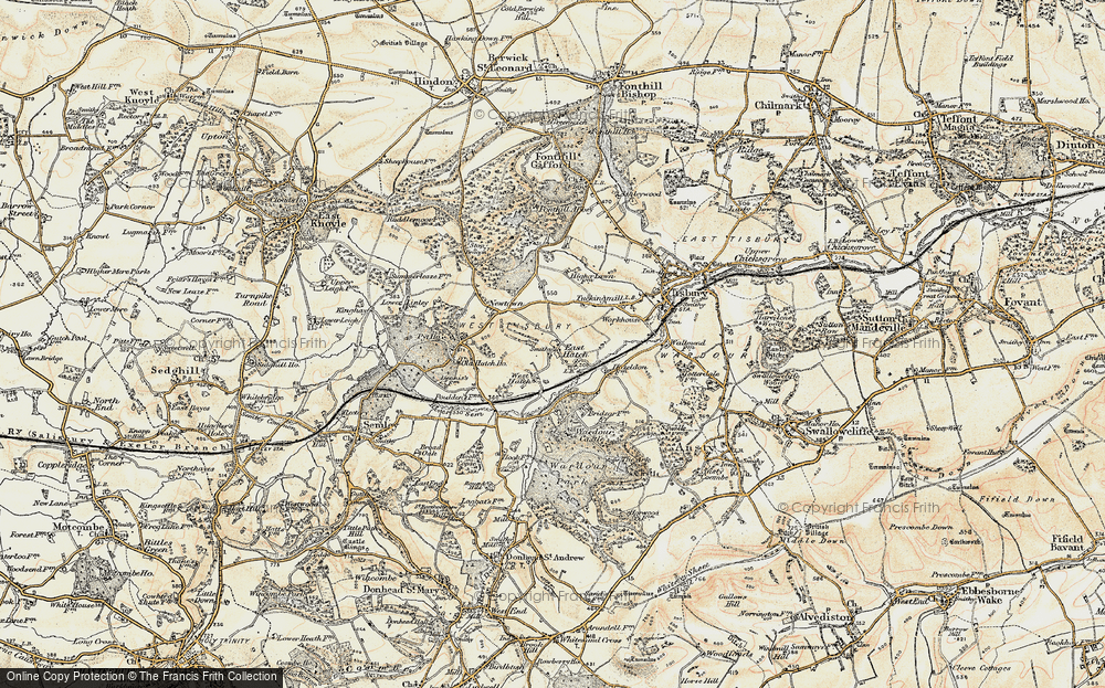 Old Map of East Hatch, 1897-1899 in 1897-1899