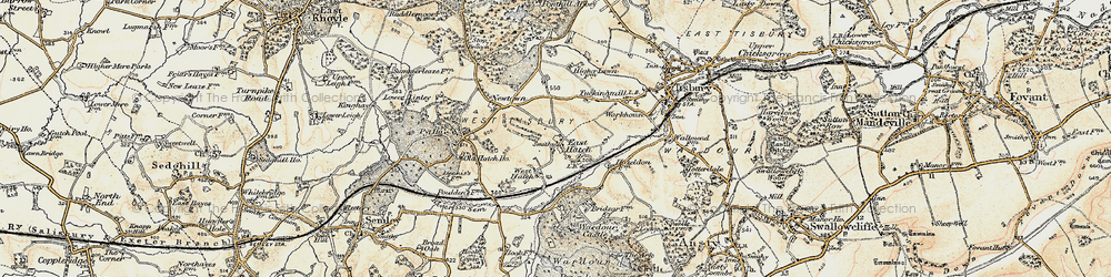 Old map of East Hatch in 1897-1899