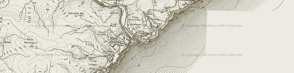 Old map of East Helmsdale in 1911-1912