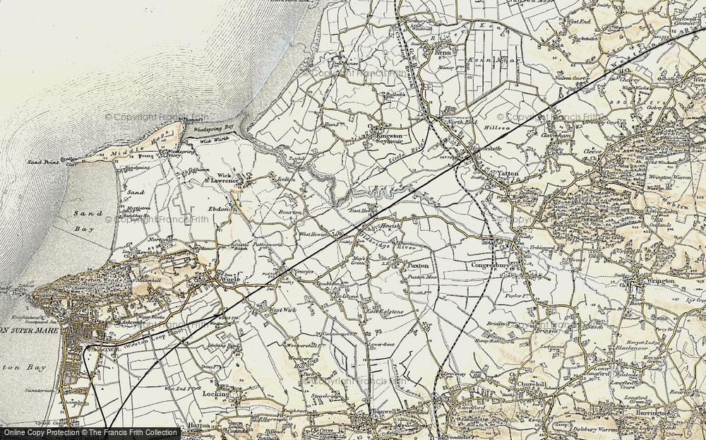 Old Map of East Hewish, 1899-1900 in 1899-1900