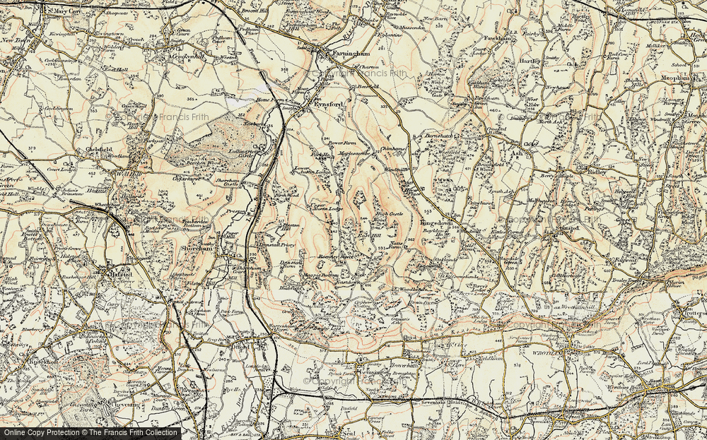 Old Map of East Hill, 1897-1898 in 1897-1898