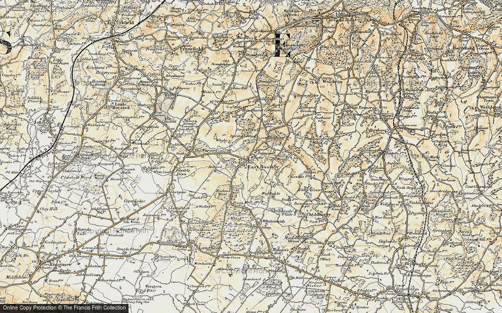 Old Map of East Hoathly, 1898 in 1898