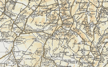 Old map of East Hoathly in 1898