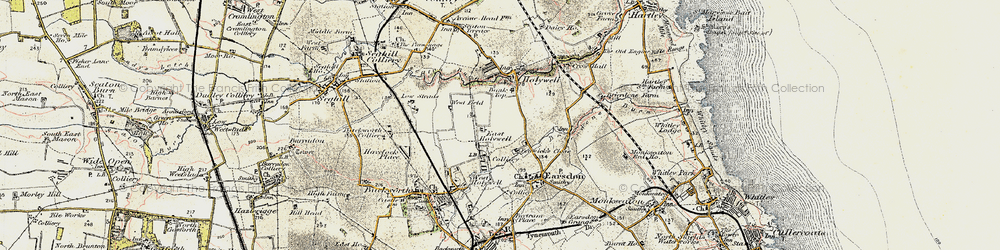 Old map of East Holywell in 1901-1903