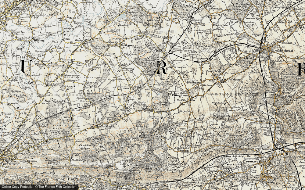Old Map of East Horsley, 1898-1909 in 1898-1909