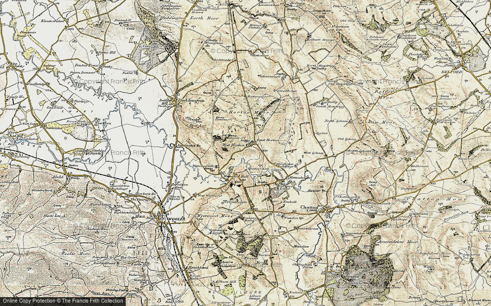 Old Map of Historic Map covering Chimney Hill in 1901-1903