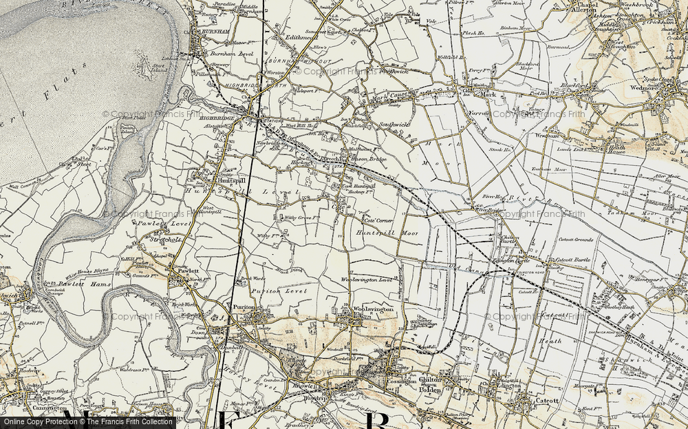 Old Map of East Huntspill, 1898-1900 in 1898-1900