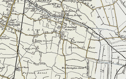 Old map of East Huntspill in 1898-1900