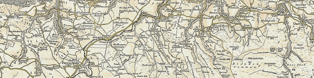 Old map of East Ilkerton in 1900