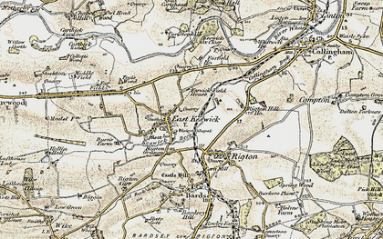 Old map of Wharfe Dale in 1903-1904